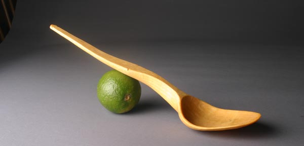 Birch serving spoon.
