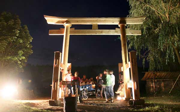 The completed torii