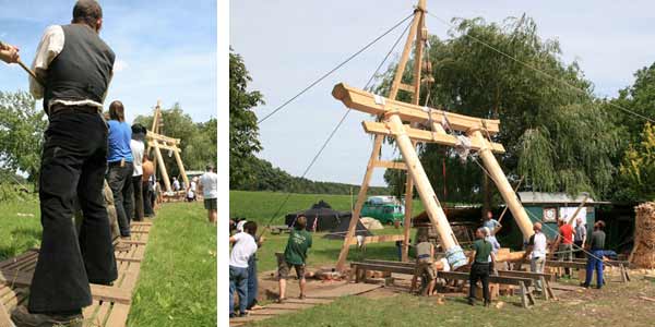 Raising the torii