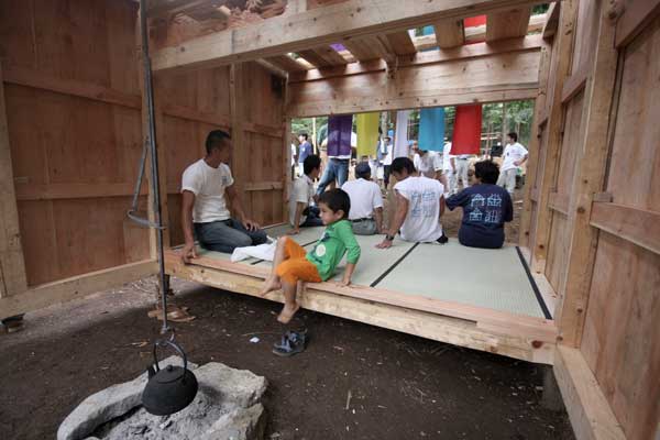 Japanese tea house interior